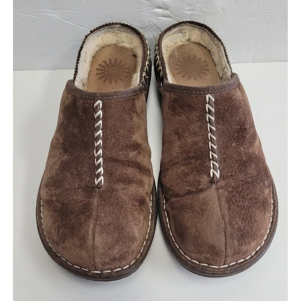 UGG Kohala Brown Leather  clog slipper Women's Mule Shoes Size 8‎ - Picture 5 of 8